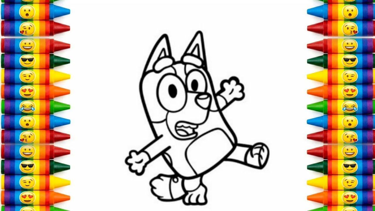 Рисунок Блюи 💙 | Простое рисование и раскрашивание для детей