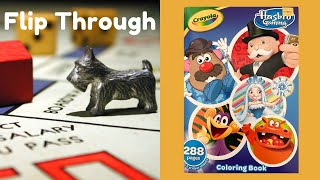 Crayola - Hasbro Gaming Coloring Book - 288 pages / Flip Through #coloringbookflipthrough #sheels