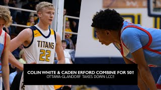 Colin White & Caden Erford Combine For 50!! Ottawa-Glandorf Takes Down LCC!!