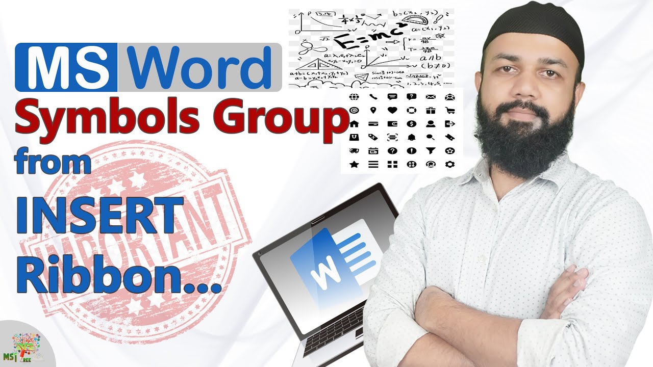 How to Use Symbols Group from Insert Ribbon in Microsoft Word - YouTube
