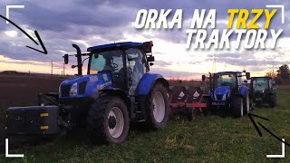 Orka na 3 ciągniki |New Holland, John Deere, Unia, Kverneland [vlog153]