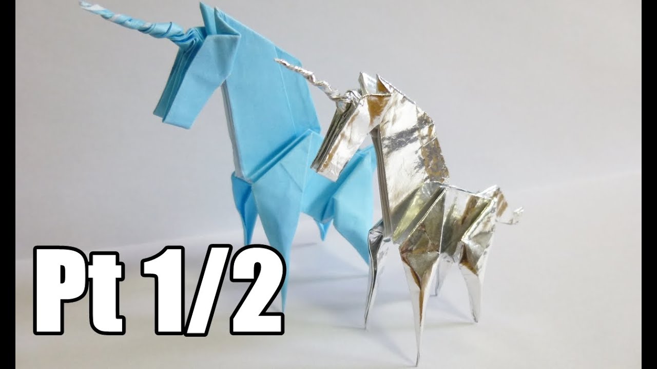 Origami Unicorn 折り紙 折り方 ユニコーン 再up Youtube