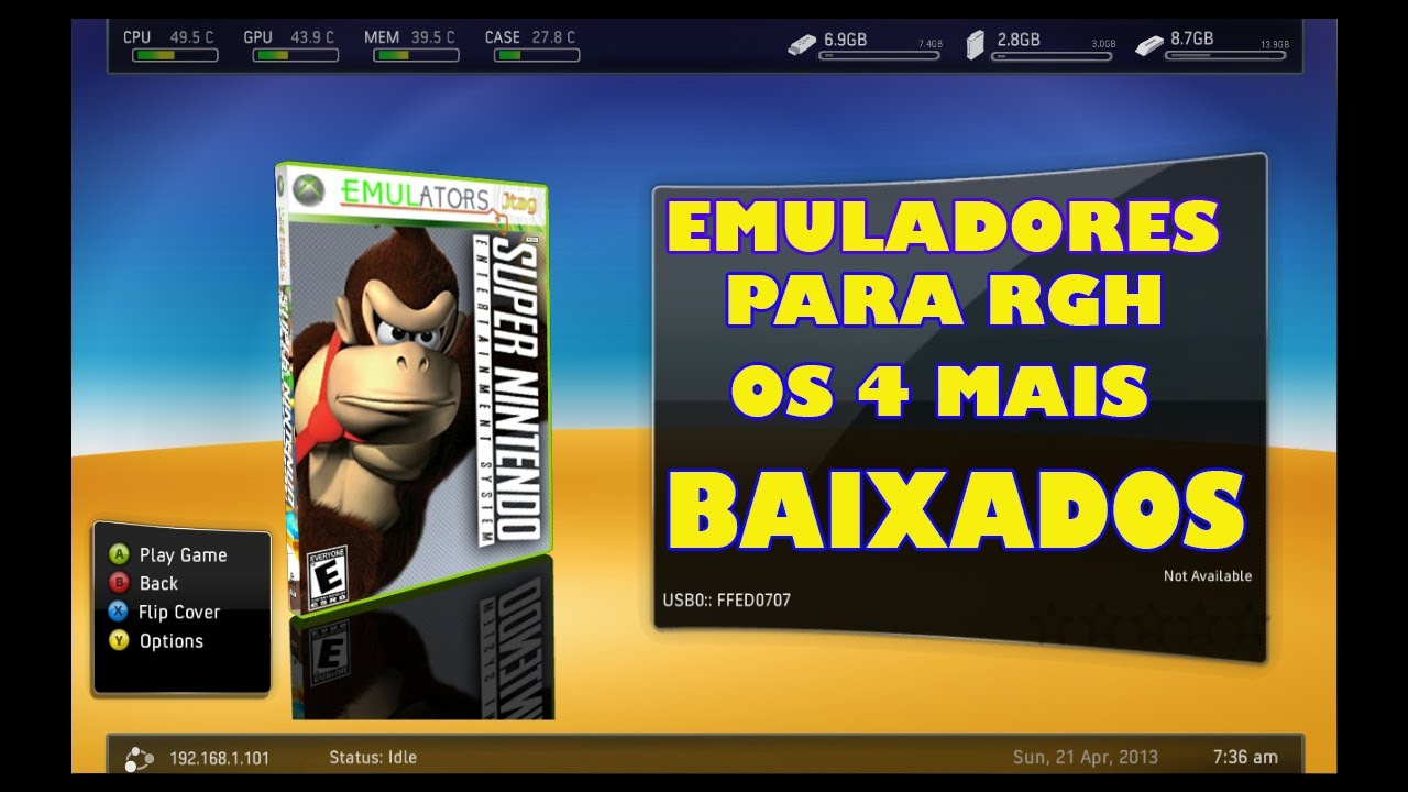 Emulador Super Nintendo-para Xbox 360-rgh Jogos Antigos