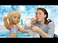 Spielspaß mit der kleinen Meerjungfrau. Puppen Video für Kinder. 2 Folgen am Stück.