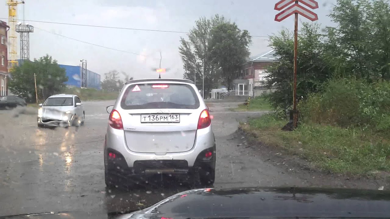 Последствия града на машине