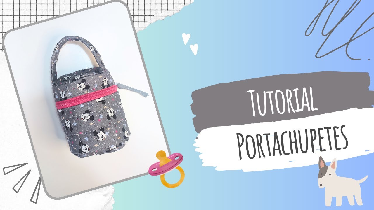 Tutorial para hacer un portachupetes de tela para bebés - Costura sencilla