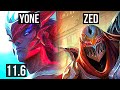 YONE vs ZED (MID) | Quadra, 400+ games | NA Grandmaster | v11.6