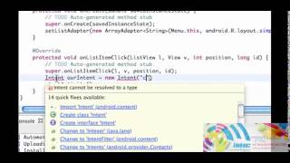 Lap trinh Android App   20   Starting an Activity with a Class Object