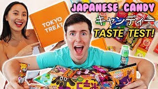 Trying WEIRD JAPANESE CANDY! Tokyo Treat TASTE TEST!