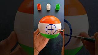 Great Indian Flag 🇮🇳 Painting on Ball 🏀 || Love My Flag #shorts #youtubeshorts #viral