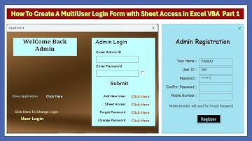How to Create A MultiUser LoginForm with Sheet Access in Excel VBA Part1