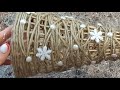 Economical Christmas decoration made of jute twine and wooden sticks. 🎄Christmas decorations.