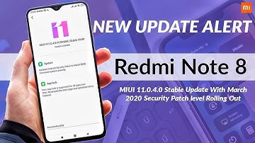 Redmi note 8 Miui 11.0.4.0 Stable Update ! Miui 11.0.4.0 Update for redmi note 8 !