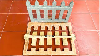 Cement fence design ideas for families - beautiful wooden molds, easy to make