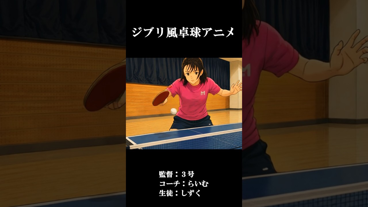 ジブリ風卓球アニメ #卓球 #tabletennis #pingpong #ジブリ