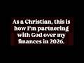 HOW WILL YOU PARTNER WITH GOD FINANCIALLY IN 2026?