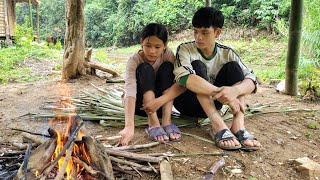 Use Palm Leaves to Cover the Kitchen Roof | New life of Quan and Phuong