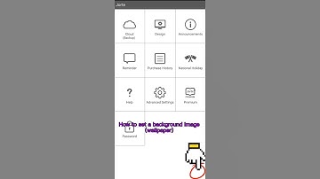 How do I set a background image (wallpaper) in Jorte_Android