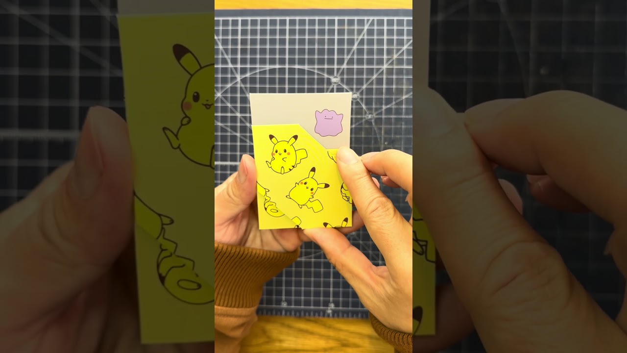 ポケモンとミスドの箱が捨てられなかったから切り抜いて作ってみました？！#shorts #ポケモン #ミスド #ハンドメイド #diy #リメイク #handmade