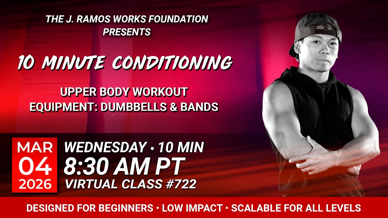 Virtual 10 Minute Conditioning - Upper body workout (03/04/2026) - 8:30 AM PT