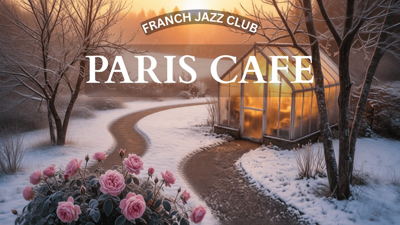 Paris Café Jazz Ambience ☕❄️ Relaxing French Music in Cozy Winter Street