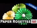 Paper Rosettes! How To Make Simple Paper ROSETTES Flowers - DIY Paper Crafts Easy