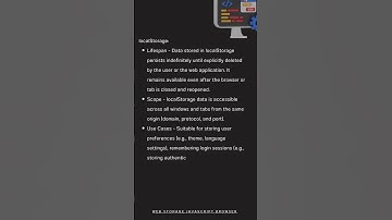 local Storage vs session Storage #programming #javascript #coding #webdevelopment