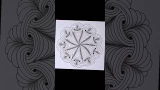 🌸 A burst of creativity in every petal ❤️🧡 #zentanglelegend #drawing #zenpatterns