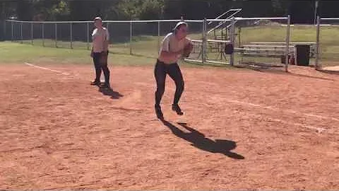 Jessica Thigpen first base bunt coverage 2017