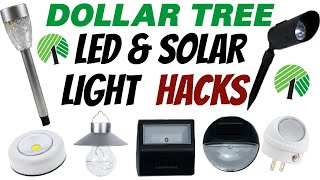 Dollar Tree LED & SOLAR LIGHT HACKS | MONEY SAVING HACKS