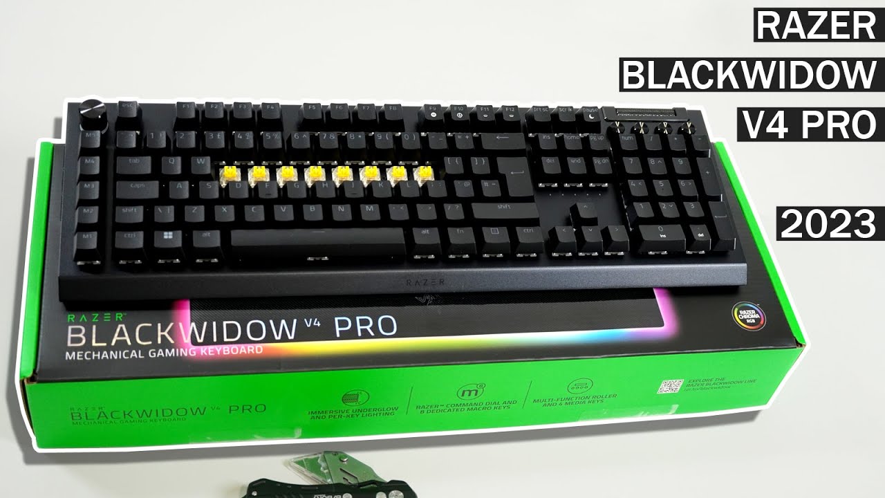 Mechanical Gaming Keyboard - Razer BlackWidow V4 Pro with RGB Lighting