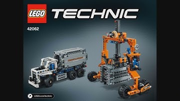 LEGO Technic 42062 Container Yard B-model - instruction timelapse