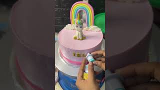 Tutorial unicorn cake 🦄 #unicorn  #cake #baker #edition #birthdaycake #iinCake