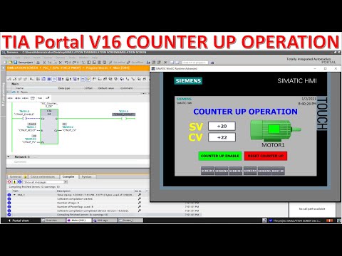 TIA Portal Version16 Simulation program with HMI without real PLC about 