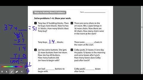 Ways to Model Word Problems in the math ready packet