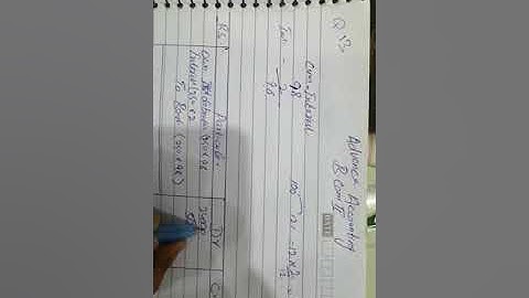 Cm-interest solve Q:-13 B. Com 2 Advance accounting(part 2)