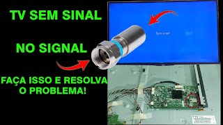 Tv AOC LE43D1452 sem sinal, no signal, conector da antena quebrado