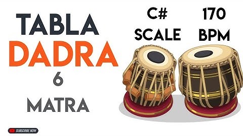Dadra Taal Tabla Loop | C# Scale | 170 Bpm |6 Matra|#muzzico