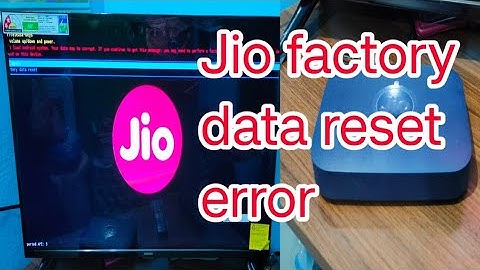 jio tv factory data reset issue resolved, jio ka factory data reset kaise thik kre #jiofiber