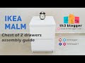IKEA MALM Chest of 2 drawers assembly instructions  very detailed