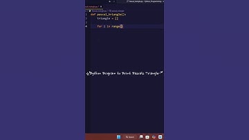 Program to Print Pascal Triangle in Python #theroyalcoding #python #triangle #pycode #print #pascals