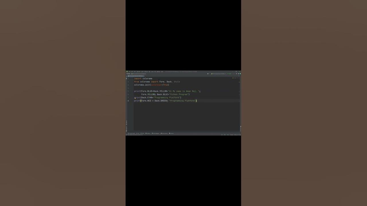 Print Colored Text with Python || #shorts #python #trending - YouTube