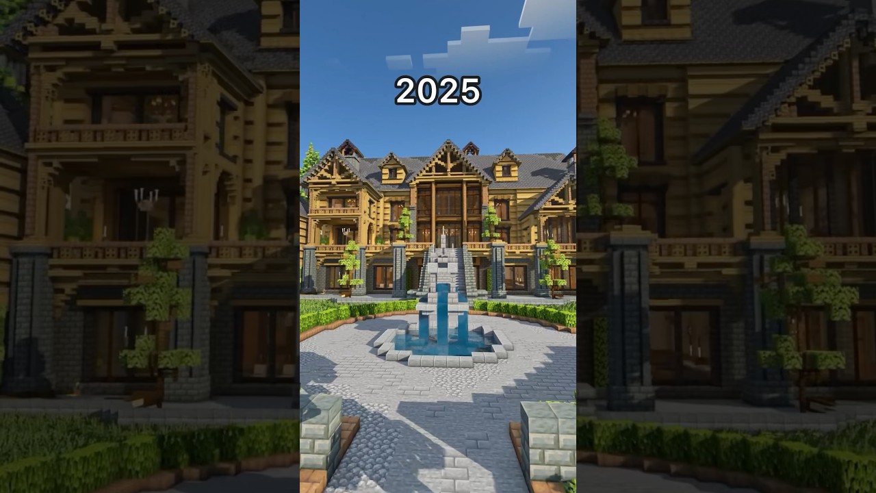 Minecraft oak cabin mansion 