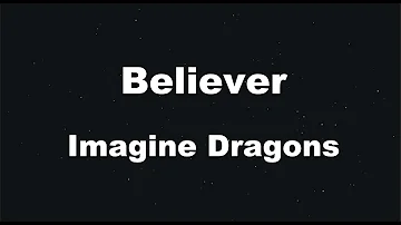 Karaoke♬ Believer - Imagine Dragons 【No Guide Melody】 Instrumental