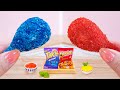 Hot vs cold food challenge miniature blue takis or hot cheetos fried chickentina mini cooking