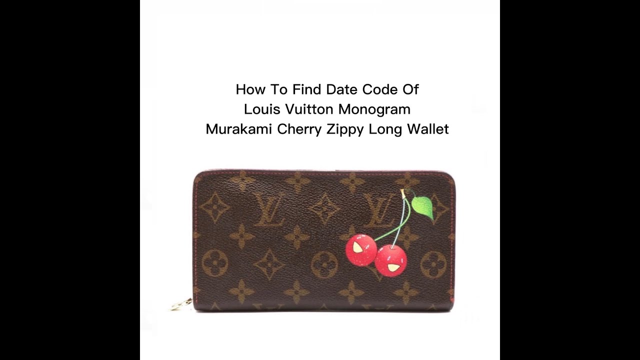 WGACA Louis Vuitton Murakami Cherry Porte Monnaie Zippy Wallet - Brown