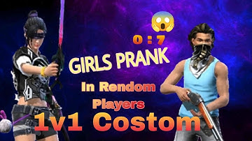 👀GIRL PRANK🤣 in Random Players 😱 | 1v1 💫Custom 0-7 OP Comeback! 🤯| Free Fire