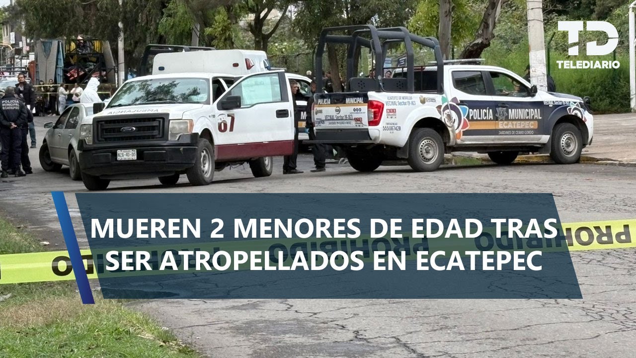Mueren 2 niños tras ser atropellados por una grúa en Ecatepec; conductor intentó escapar