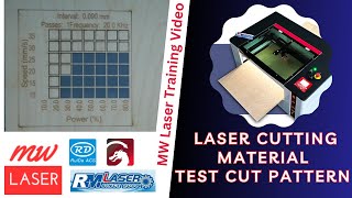 MW Laser - LightBurn Material Test Pattern - Training Video