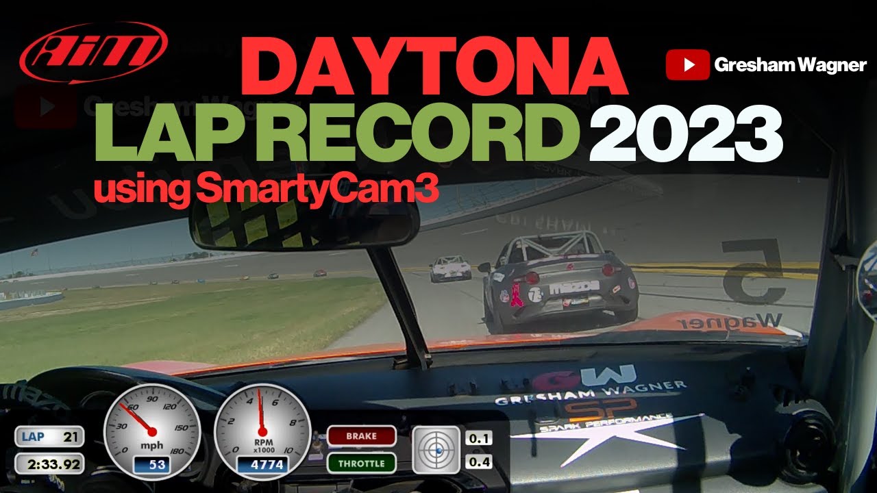 Daytona Fastest Lap Record 2023 Idemitsu Mazda MX-5 Cup Using SmartyCam 3 | Gresham Wagner: Race 2